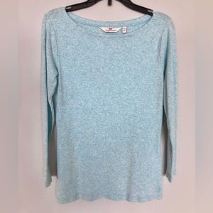 Vineyard Vines Boatneck Light Blue Long Sleeve Tee - XS